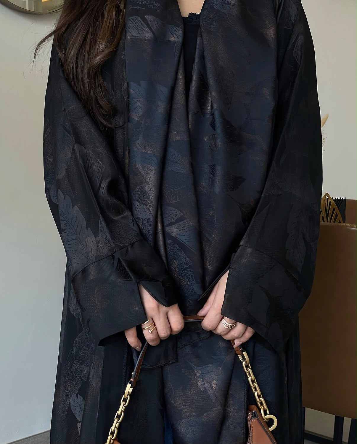 Midnight Garden — Lightweight tonal floral print