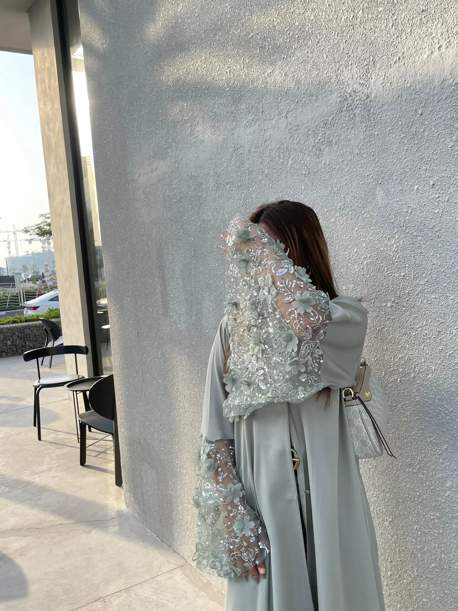 Zivora — Nada silk with floral sleeves