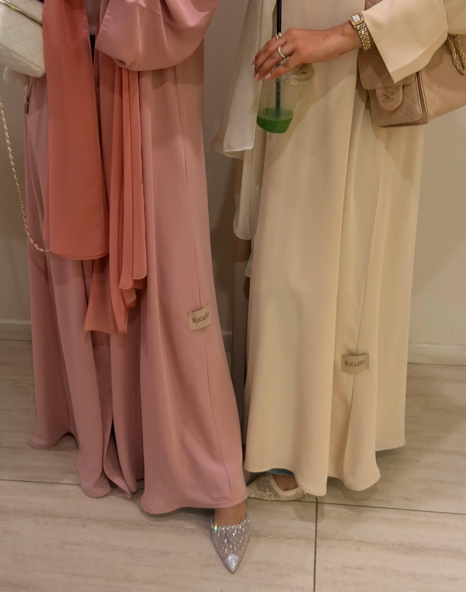 Butter Chic — Flowing butter-yellow draped abaya